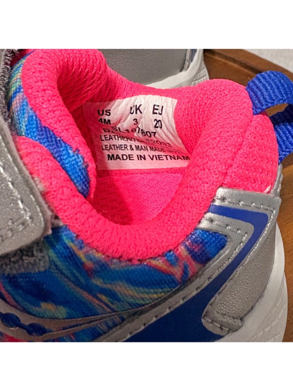 Saucony Kids Shoes Toddler Size 4M Multicolor Swirl Blue Pink Hook/Loop Closure - Picture 10 of 11
